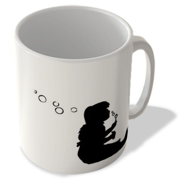 Girl Blowing Bubbles - Banksy Mug