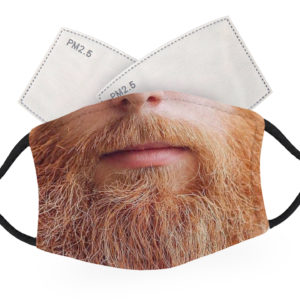 Ginger Beard Male Face - Child Face Masks - 2 Filters Included
