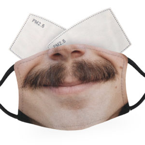 Moustache Male Face - Child Face Masks - 2 Filters Included