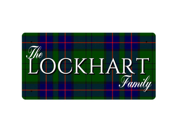 The Lockhart Family (Lockhart Modern Tartan) - Metal Sign